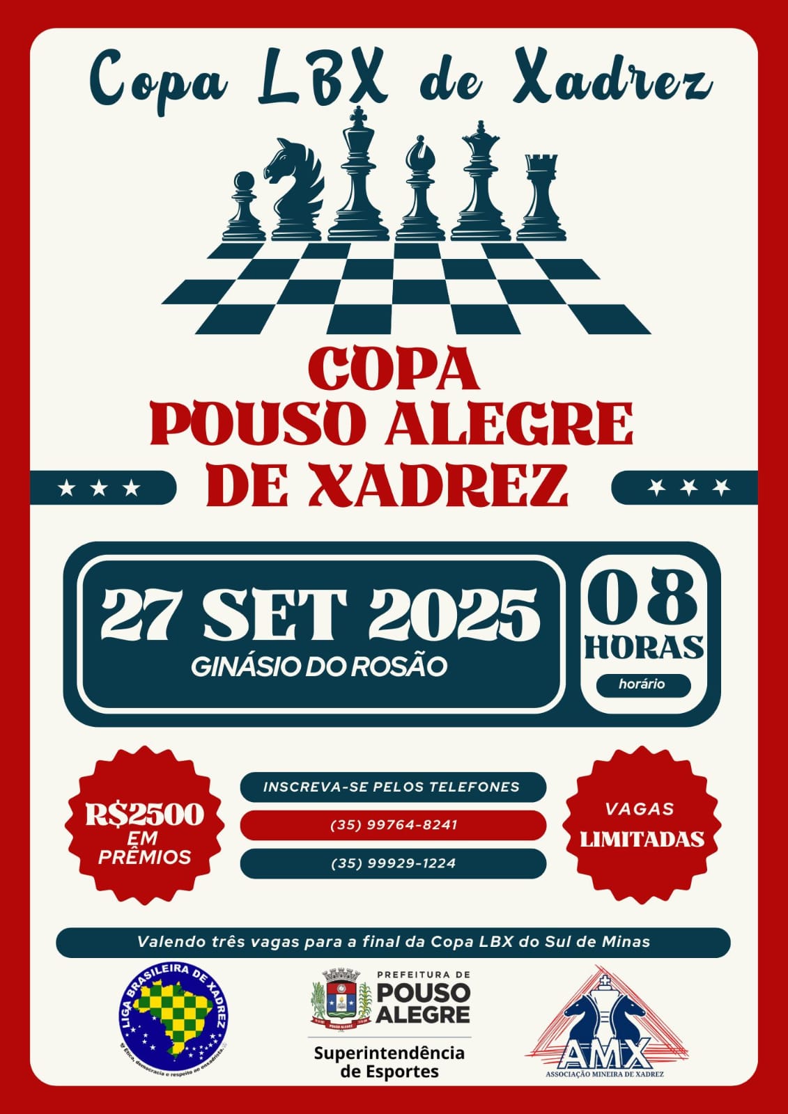Cartaz do torneio em Pouso Alegre -MG